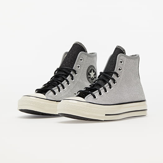 Black and silver converse hotsell