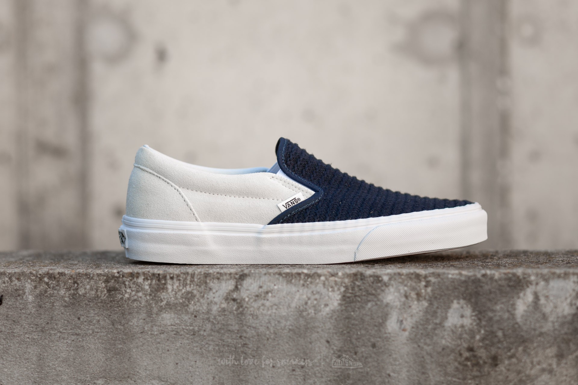 Navy suede slip on vans hotsell