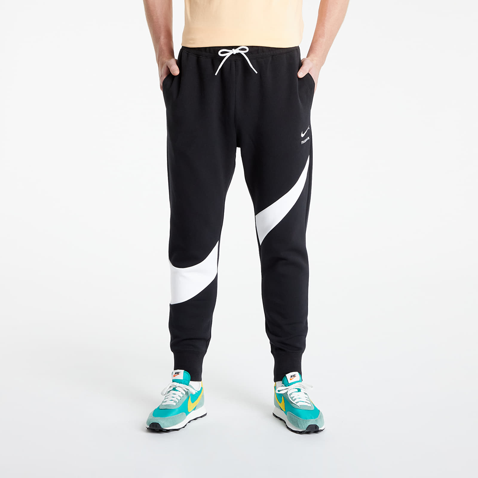 Pantaloni Nike Sportswear M NSW Swoosh Tech Fleece Pant Black/ White