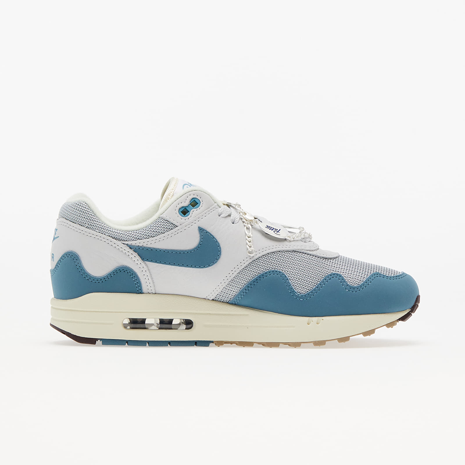 Scarpe uomo Nike Air Max 1 x Patta Metallic Silver/ Noise Aqua-Pure Platinum