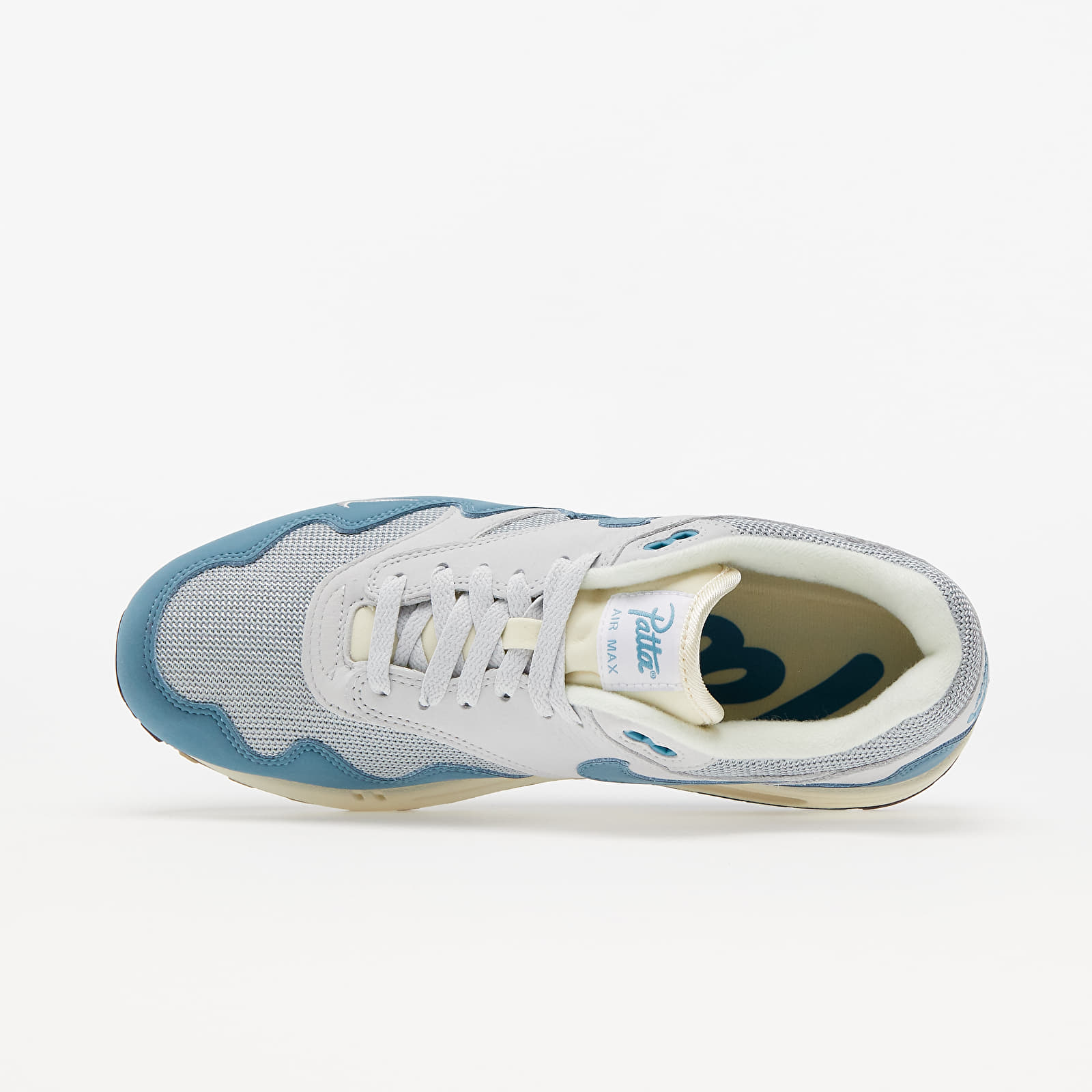 Scarpe uomo Nike Air Max 1 x Patta Metallic Silver/ Noise Aqua-Pure Platinum