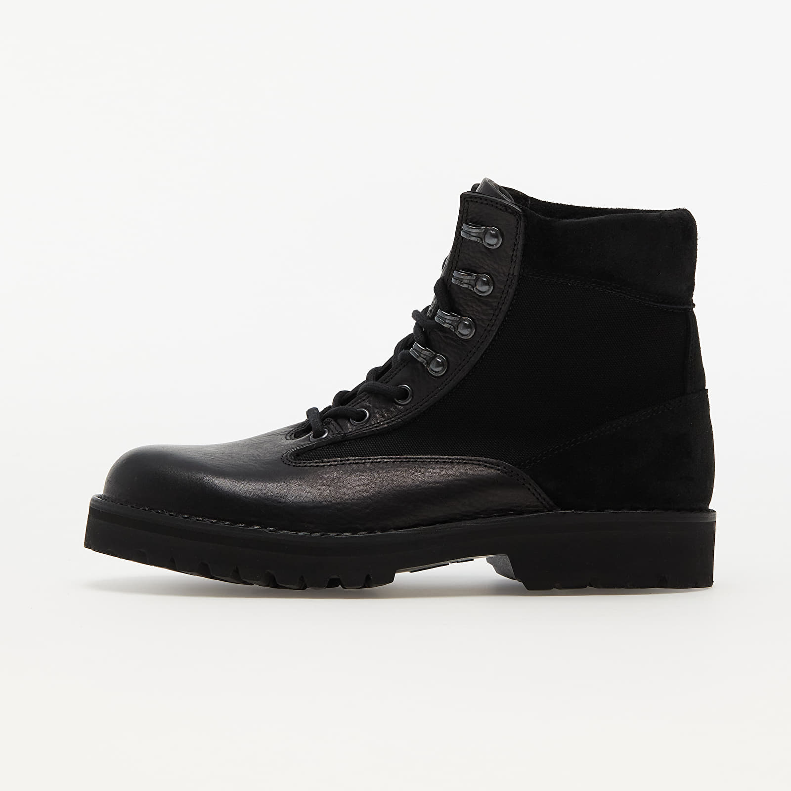 Men's shoes Maharishi x Fracap Jungle Boot 9667 (Leather/ Suede/ Canvas) Black/ Black