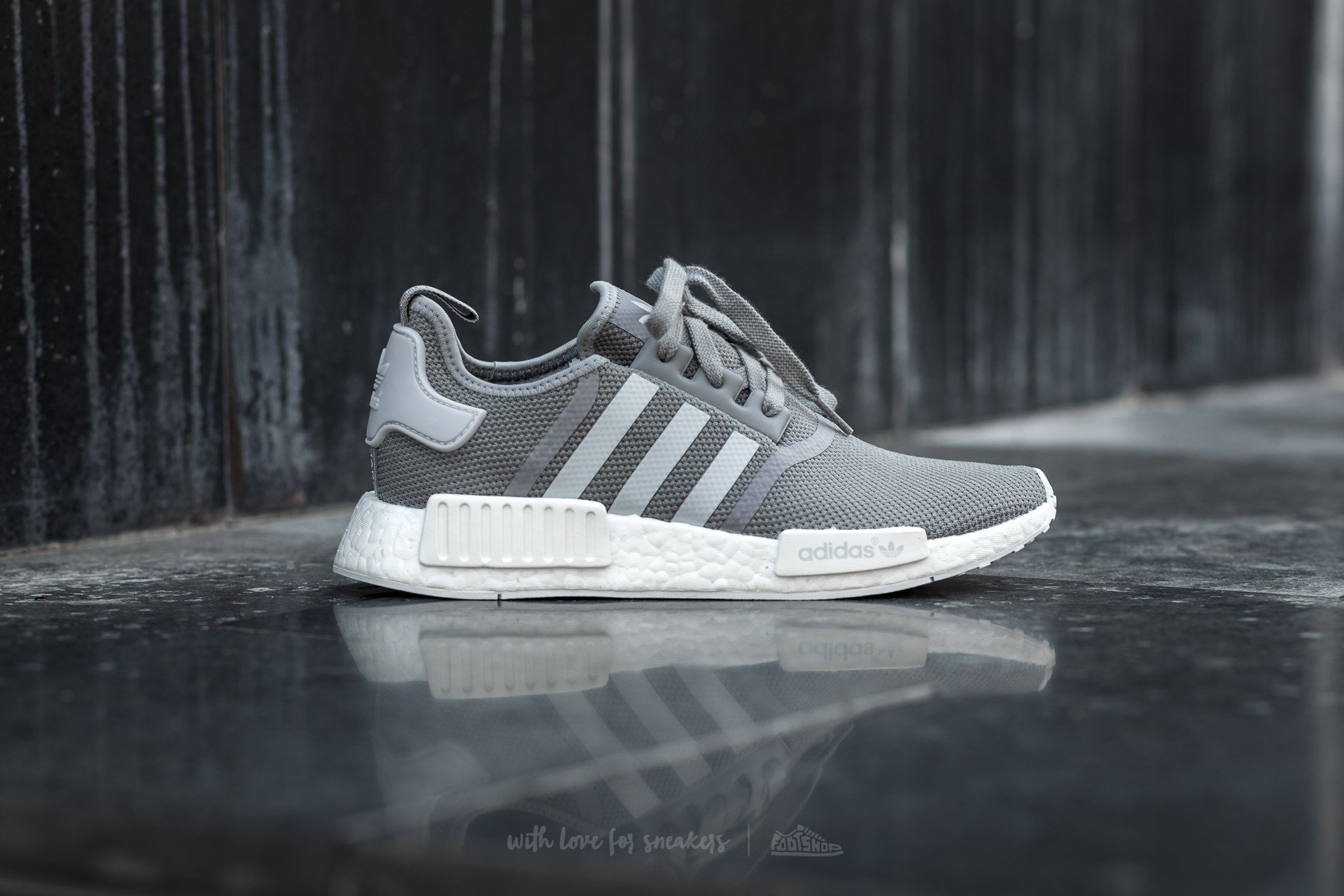 Men s shoes adidas NMD R1 Solid Grey White Footshop