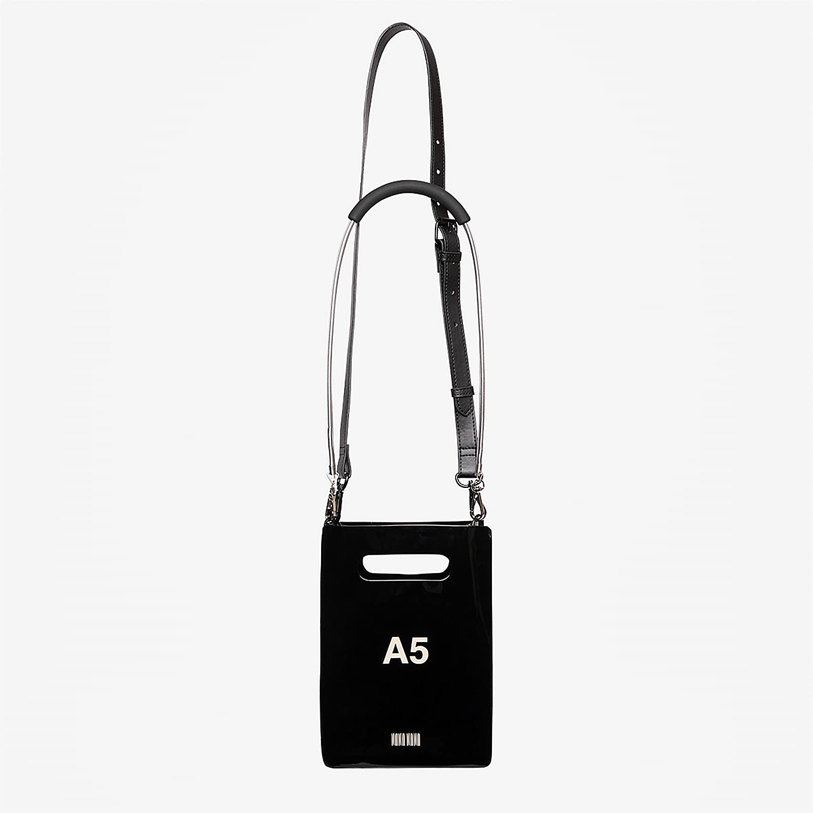 Crossbody bags Nana nana A5 PVC Opaque Black Ivory Footshop