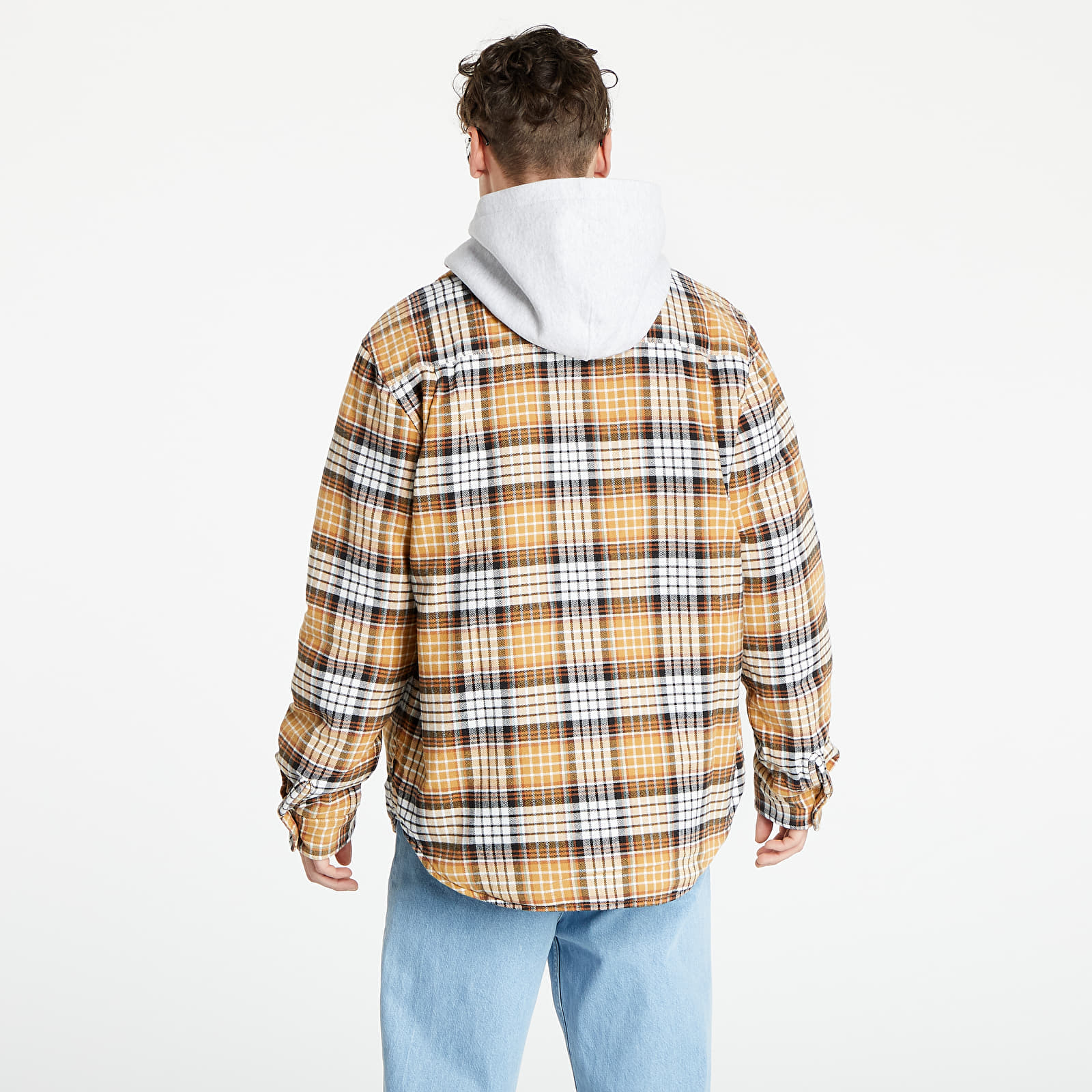 Marškiniai Stüssy Quilted Lined Plaid Shirt Copper