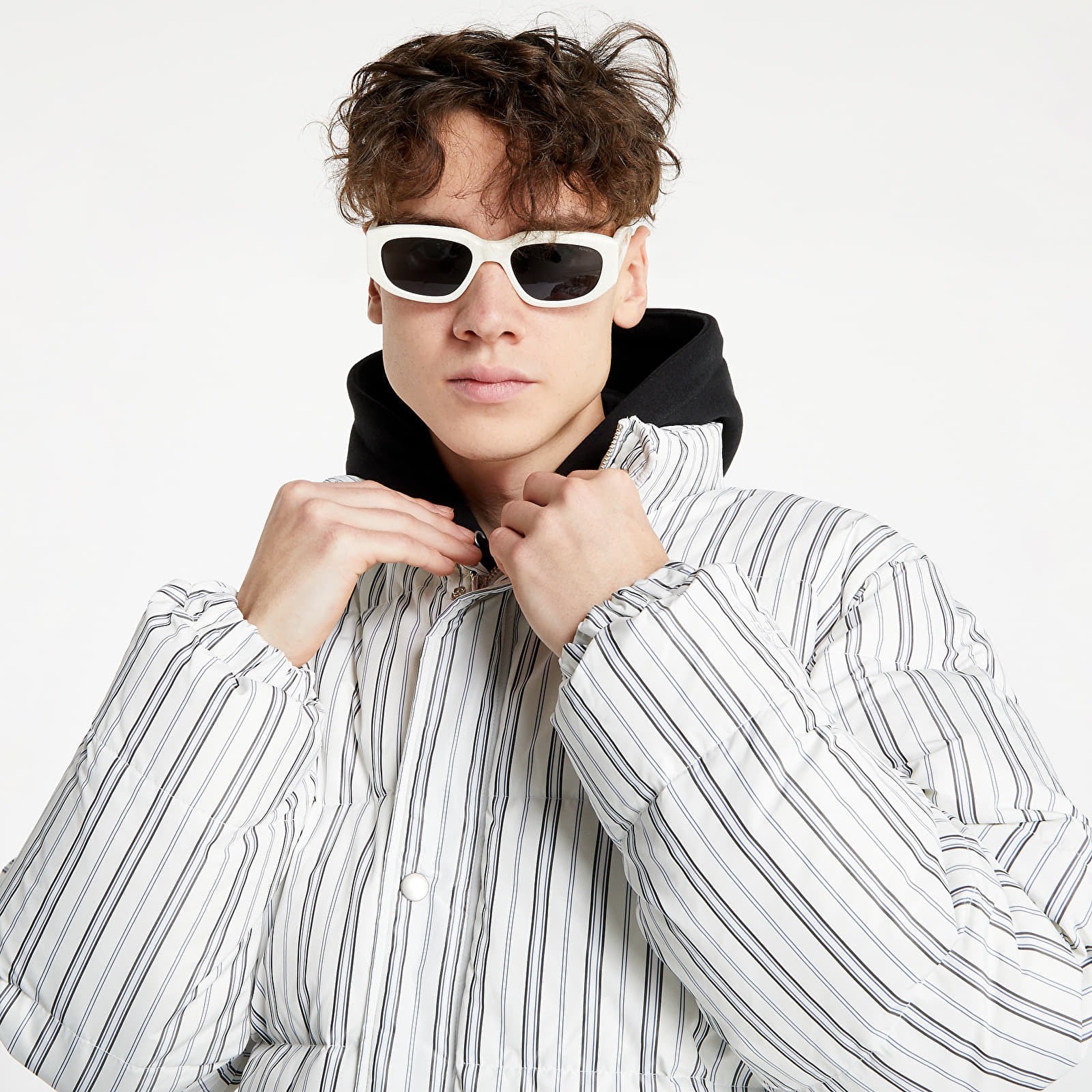 Jacken Stüssy Stripe Down Puffer Jacket Bone
