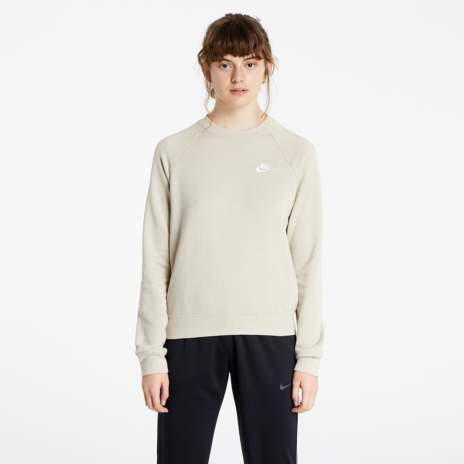 Puloverji   Nike Sportswear W NSW Essential Fleece Crew Beige