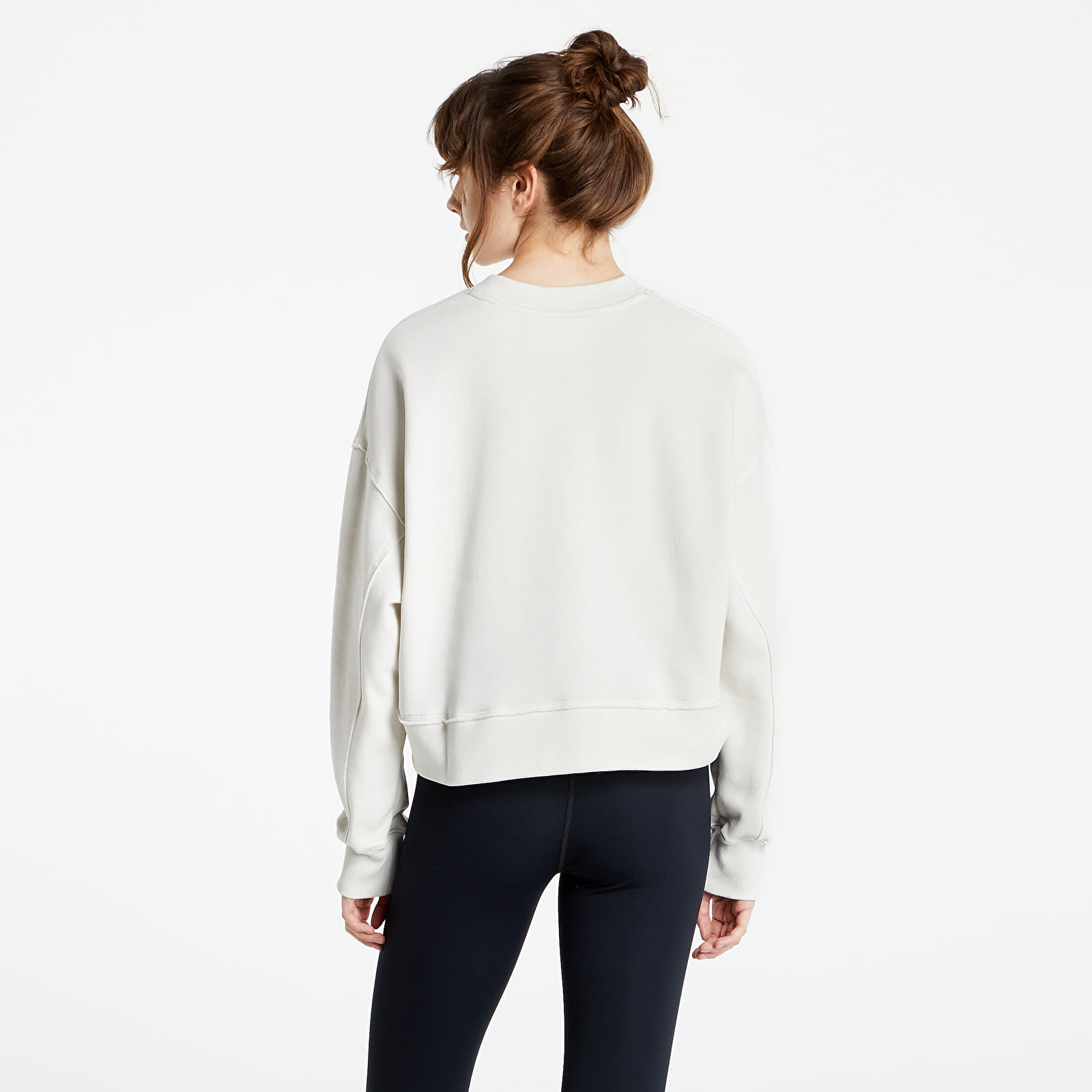 Mikinas ar kapuci un sporta krekli Under Armour Project Rock Fleece Crew White