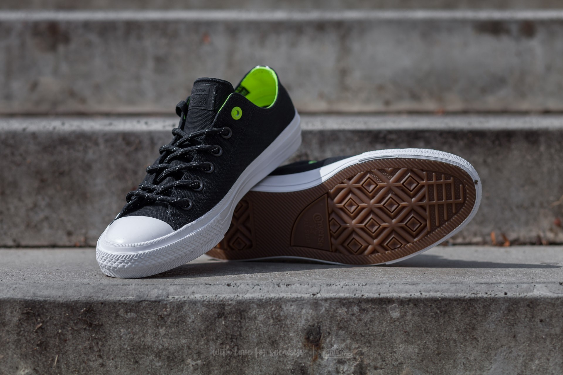 Herren Sneaker und Schuhe Converse Chuck Taylor All Star II Ox Black Volt White Footshop