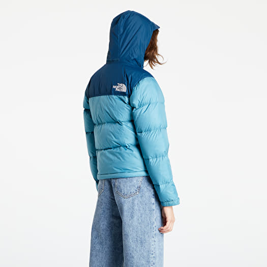 Angel blue north face puffer deals