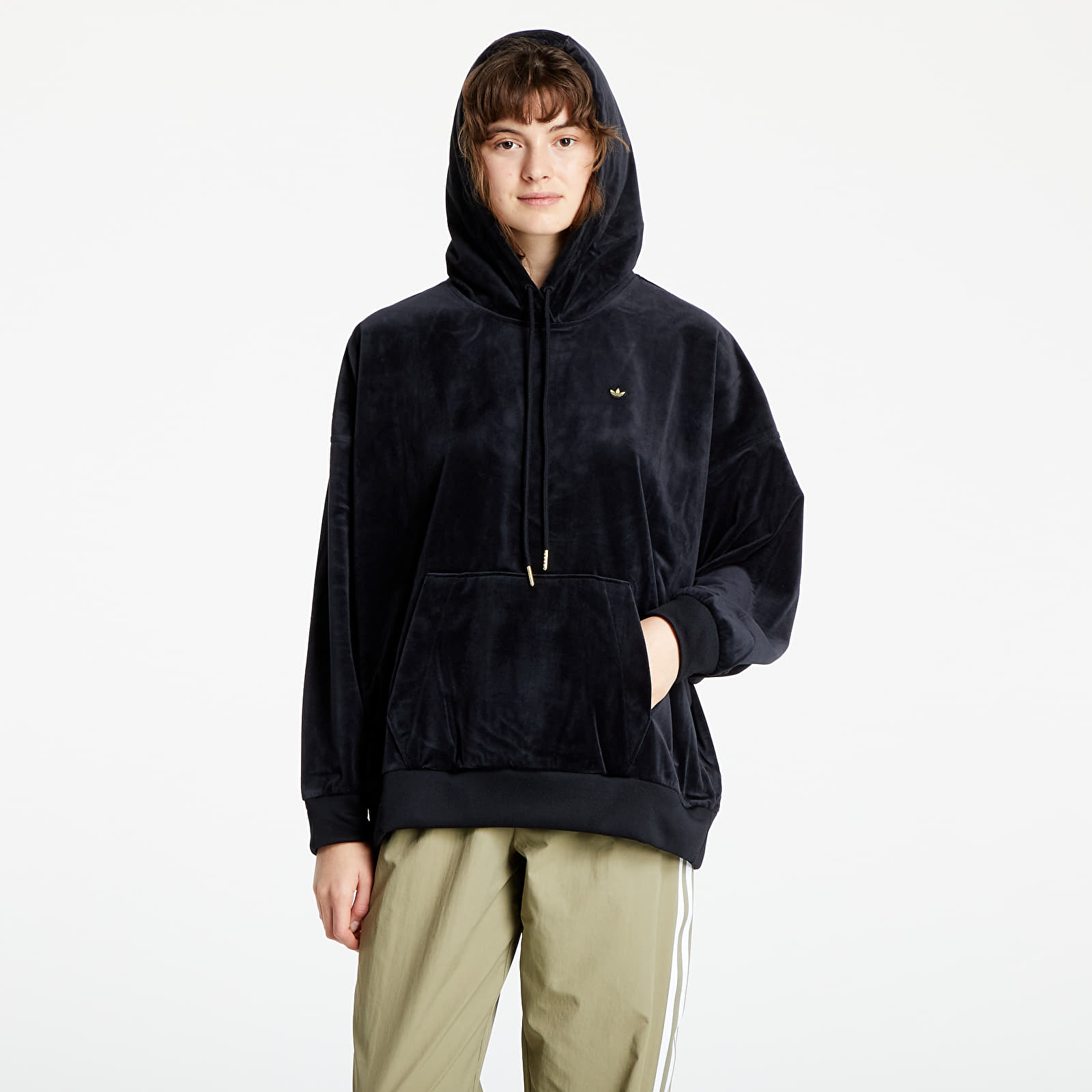 Adidas velour hoodie clearance