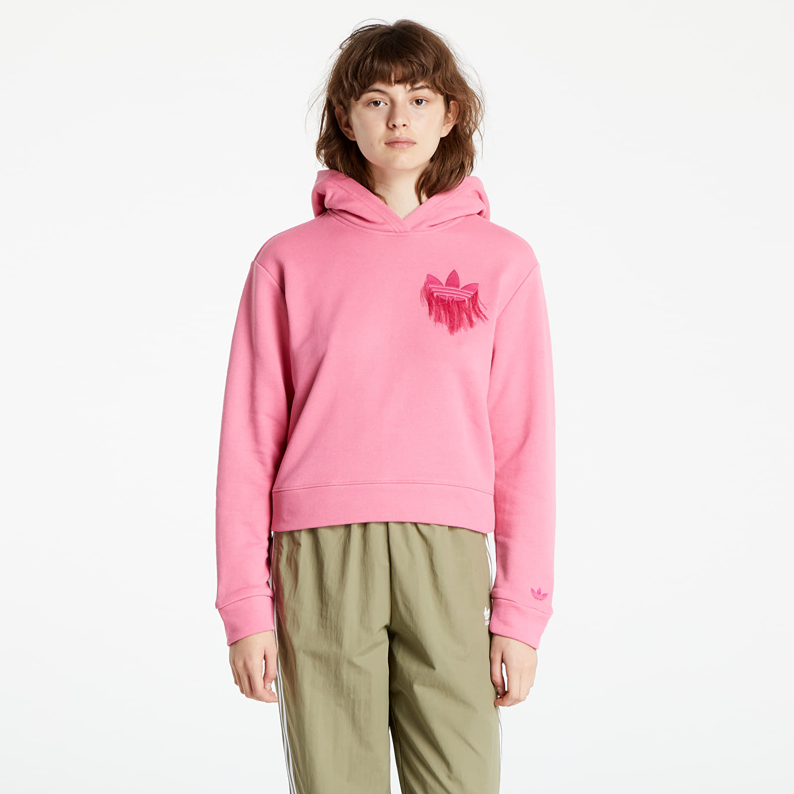 Bluzy adidas Cropped Hoodie Rose Tone