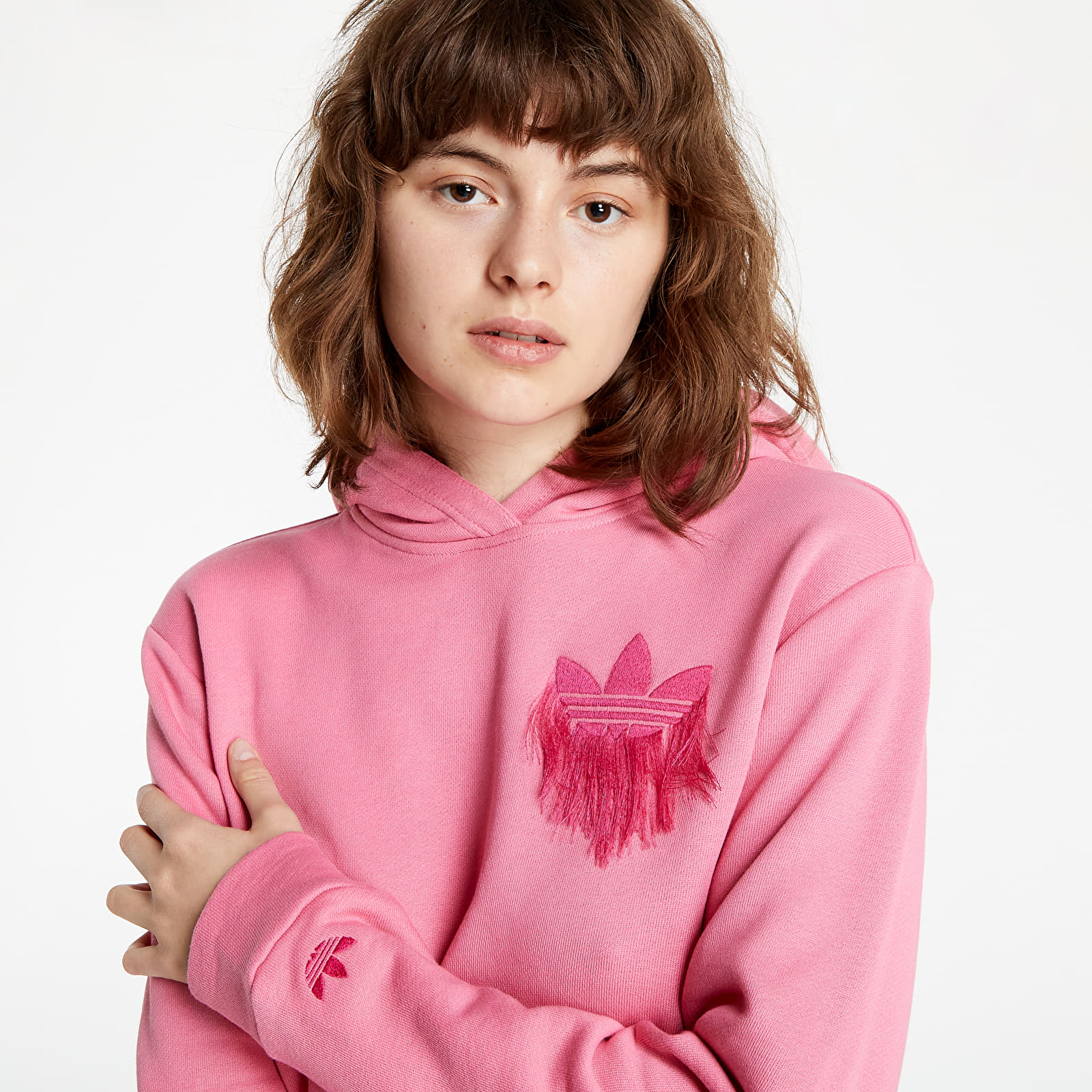 Sweatjacken und Sweatshirts adidas Cropped Hoodie Rose Tone