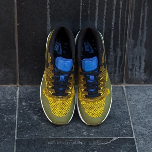Scarpe donna Nike W Air Max 1 Ultra Flyknit Olive Flak Black Game Royal Footshop