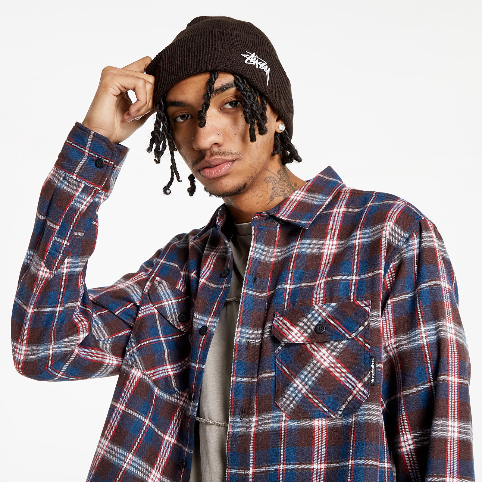 Hemden Horsefeathers Dough Shirt  Petrol Blue