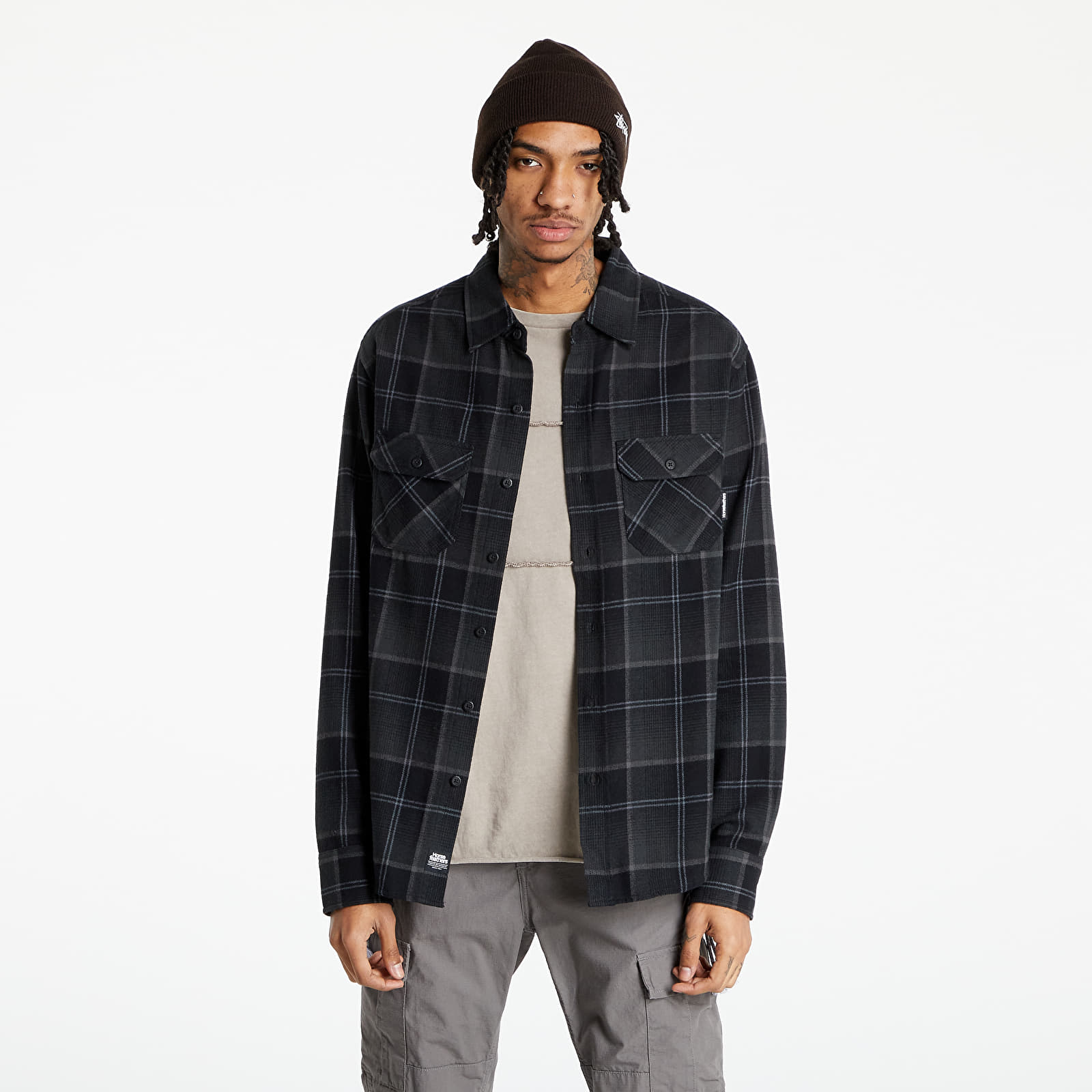 Πουκάμισα Horsefeathers Dough Shirt  Anthracite