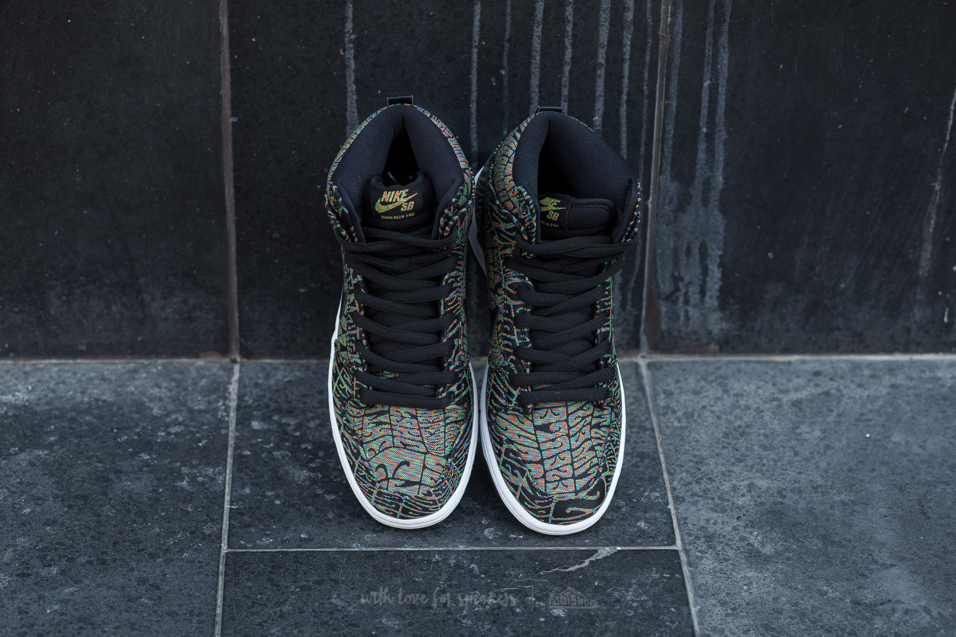 Rainbow nike air dunks high best sale