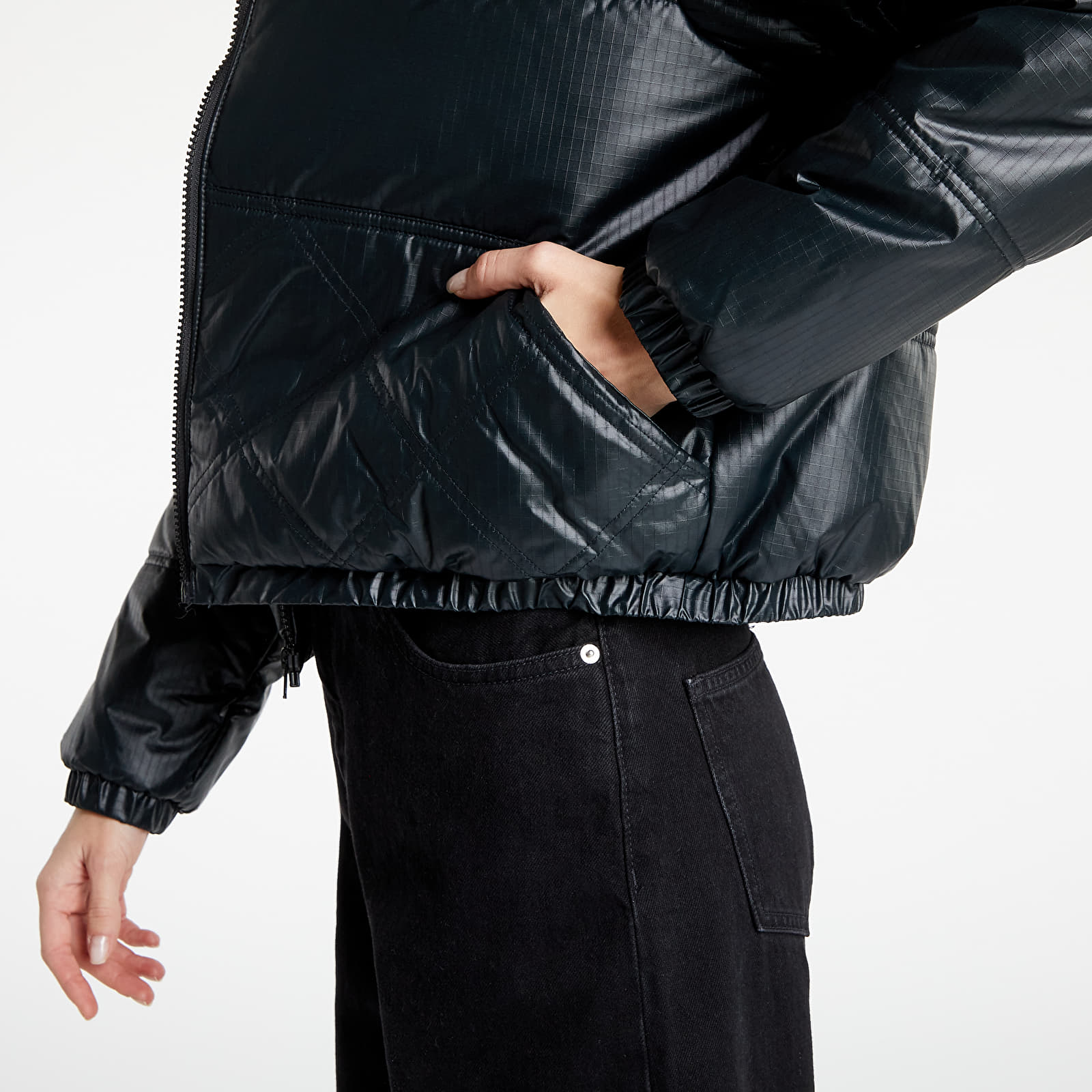 Jackets Converse Embroidered Puffer Jacket Converse Black