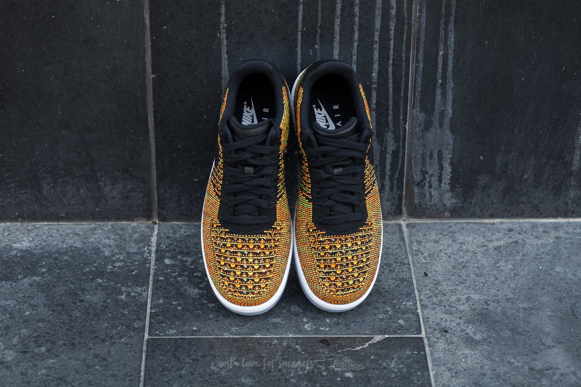 Nike air force 1 ultra flyknit top low czarne meskie