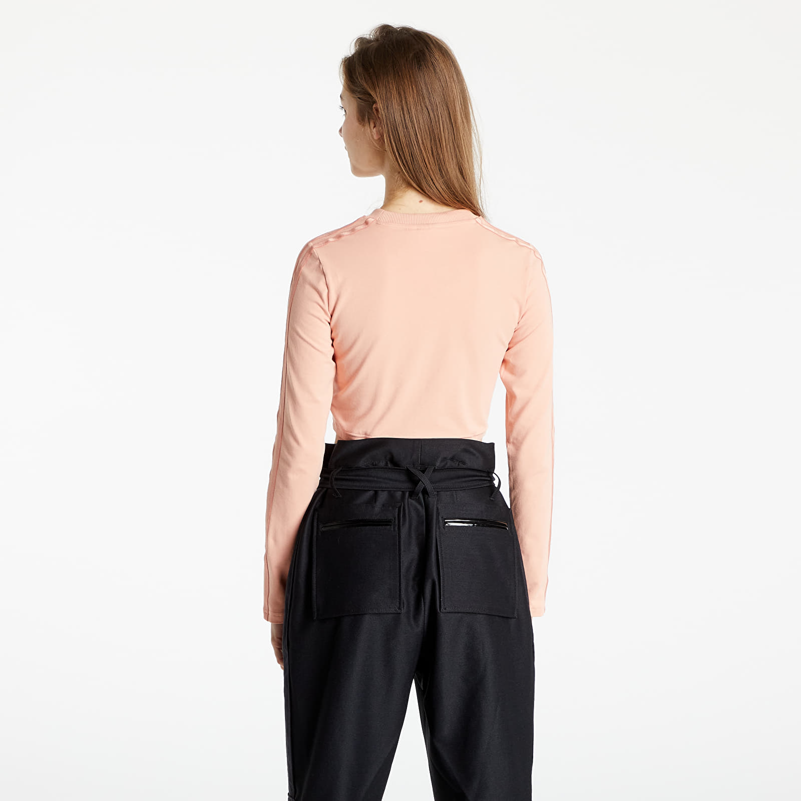 T-paidat adidas Originals Crop Long Sleeve Tee Ambient Blush