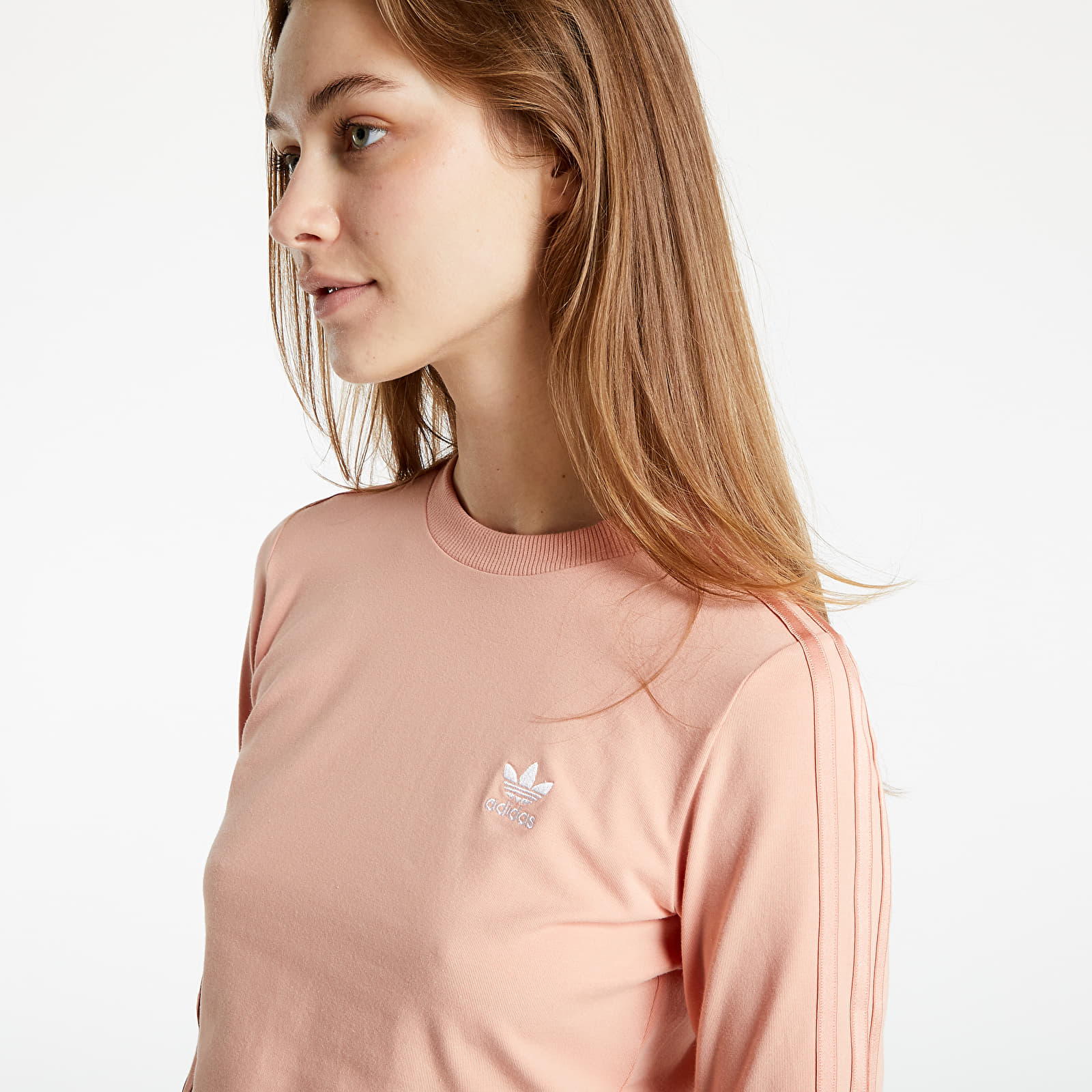 T-paidat adidas Originals Crop Long Sleeve Tee Ambient Blush