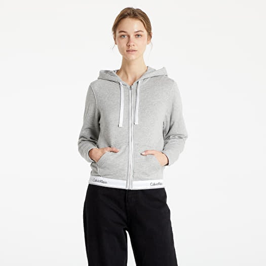 Hoodies and sweatshirts Calvin Klein Full Zip Top Hoodie Grey Heather Footshop