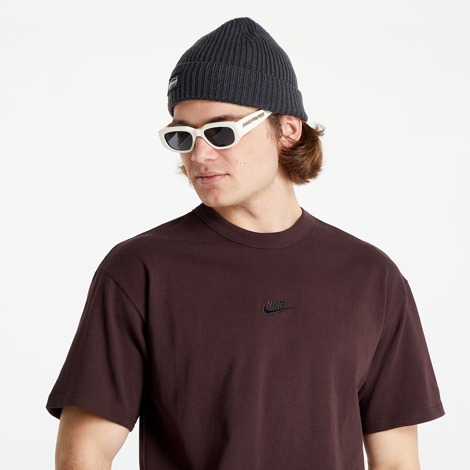 Marškinėliai Nike Sportswear M NSW Tee Premium Essential Brown Basalt/ Black
