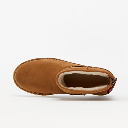 Women's shoes UGG W Classic Mini Logo Zip Chestnut (1122671-CHE