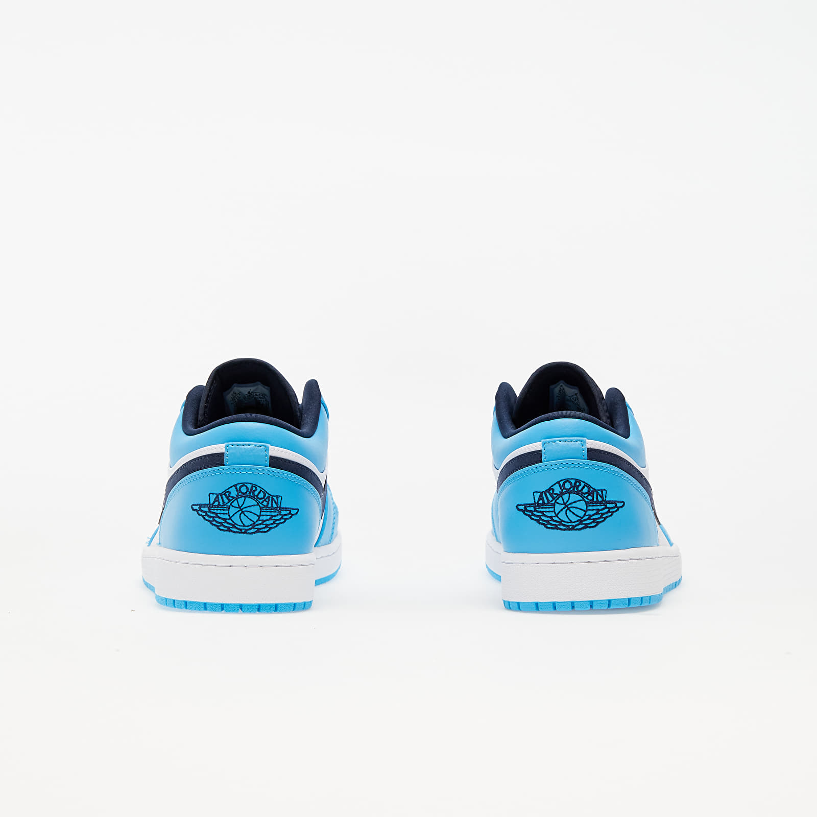 Scarpe uomo Air Jordan 1 Low White/ Dk Powder Blue-Obsidian