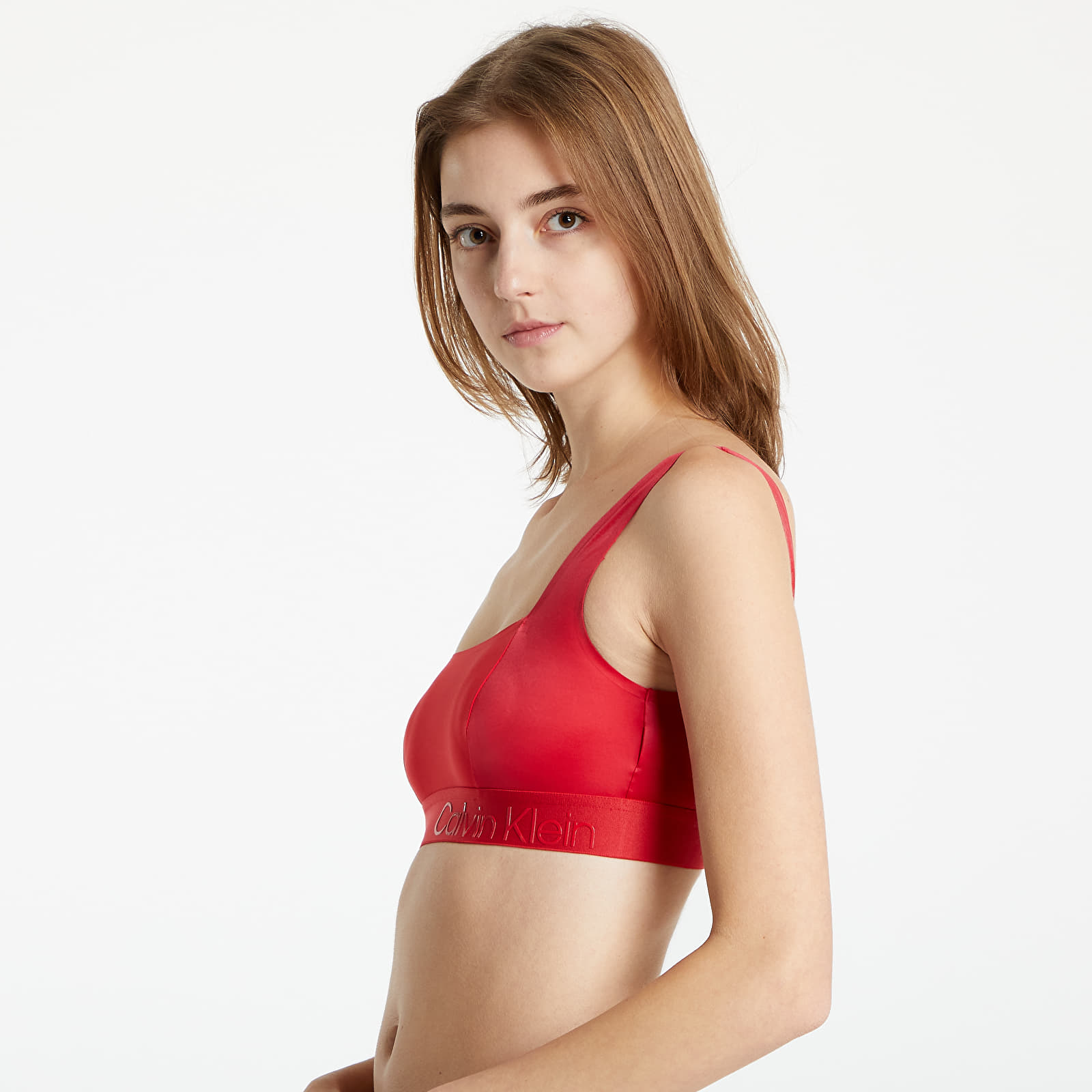 Podprsenky Calvin Klein Gloss 9.25 Unlined Bralette Rustic Red