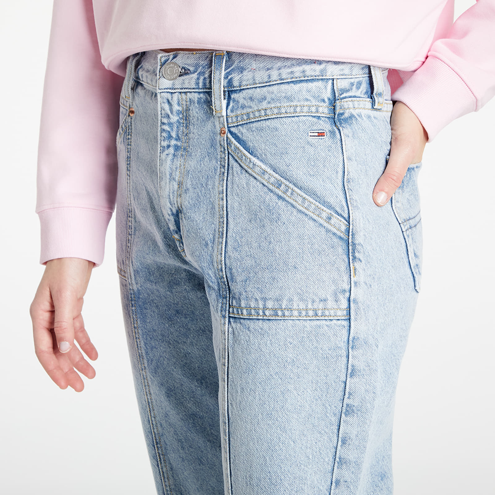 Nohavice Tommy Jeans Harper K Pocket Ankle Be715 Svlbrg Denim Light