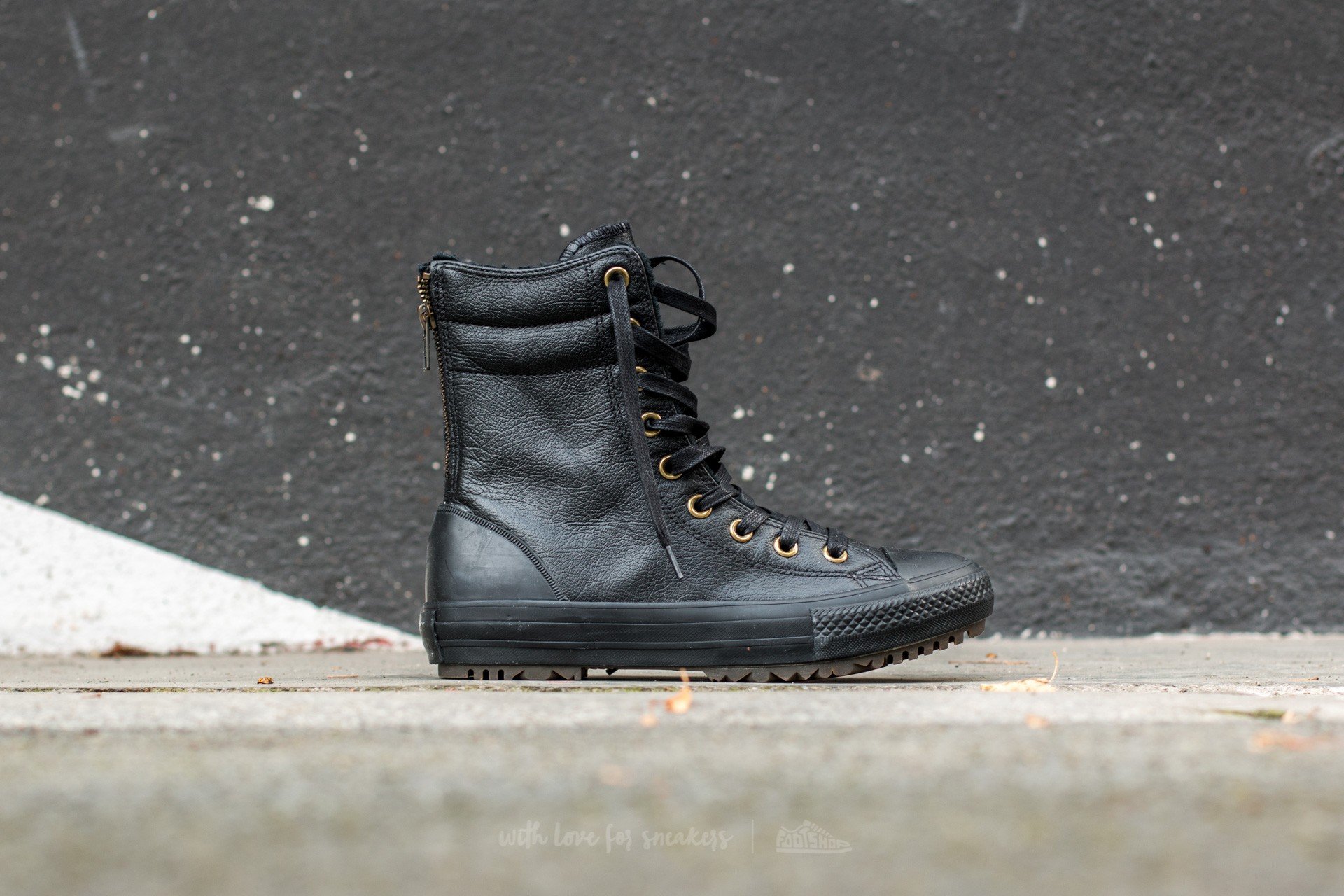 Moteriška avalynė Converse CT AS Hi-Rise Boot Leather+Fur Black/ Black/ Black