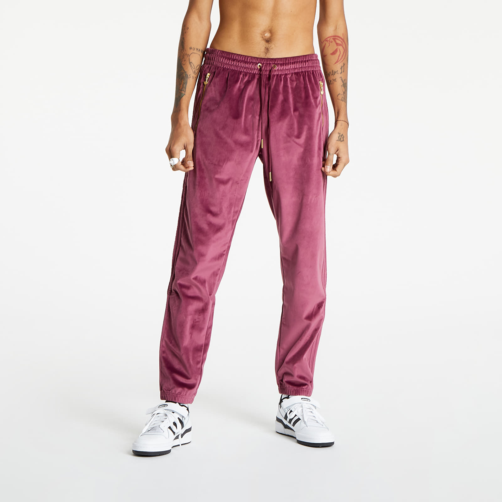 Pants and jeans adidas Velour Pants Cuffed Victory Crimson