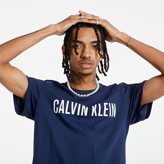 T shirts Calvin Klein Intense Power Lounge S S Crew Neck Blue Shadow White Footshop
