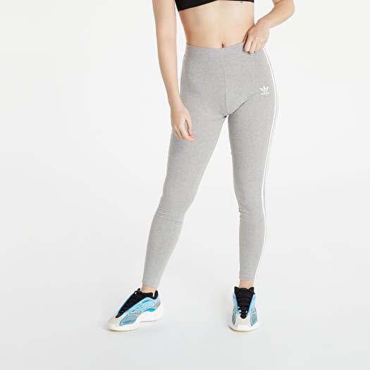 Adidas originals 3 stripe leggings grey cheap