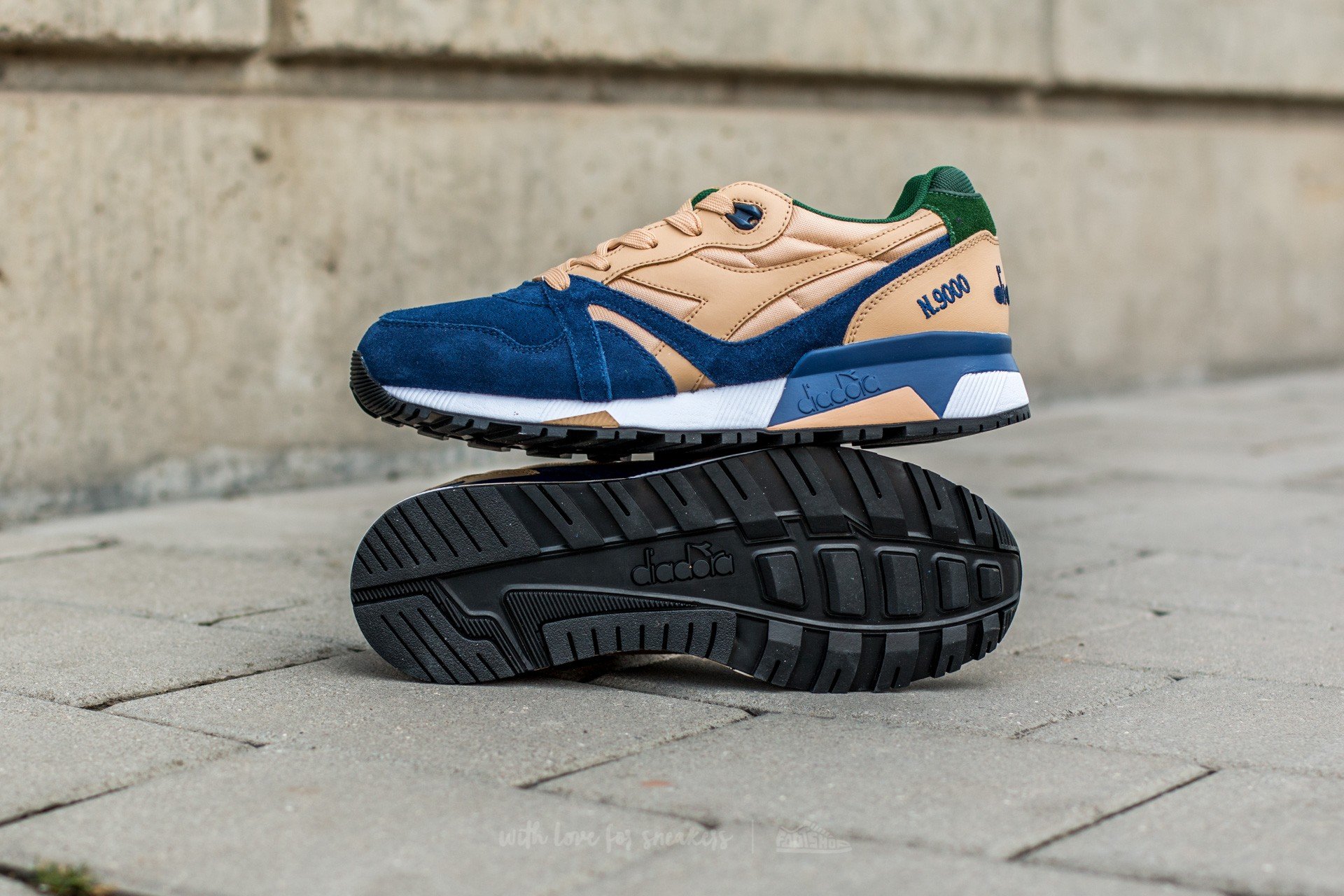 Men s shoes Diadora N9000 Double L Sand Estate Blue Greener Footshop