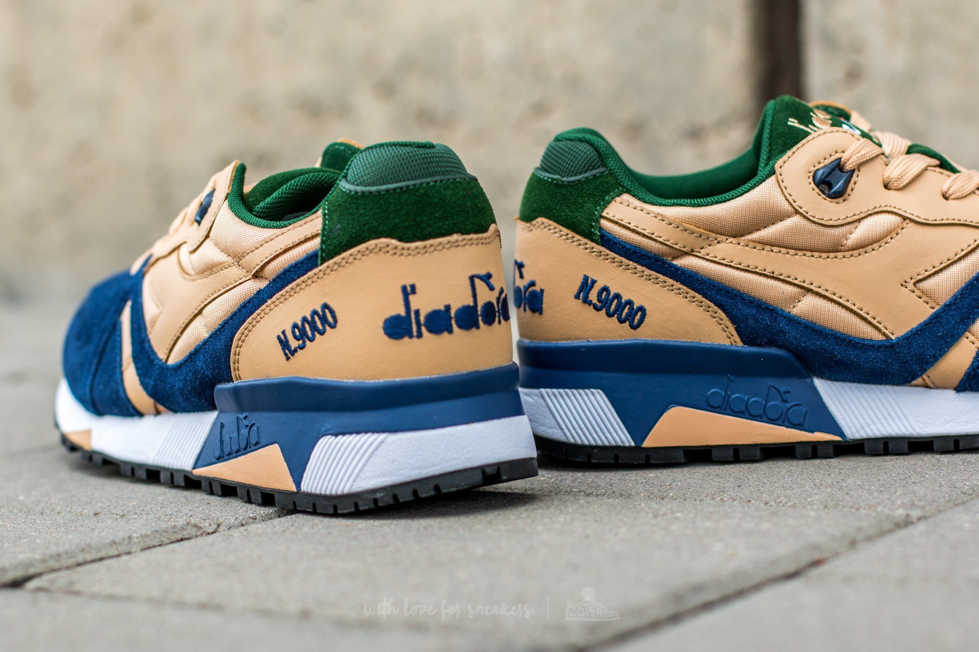 Men s shoes Diadora N9000 Double L Sand Estate Blue Greener Footshop