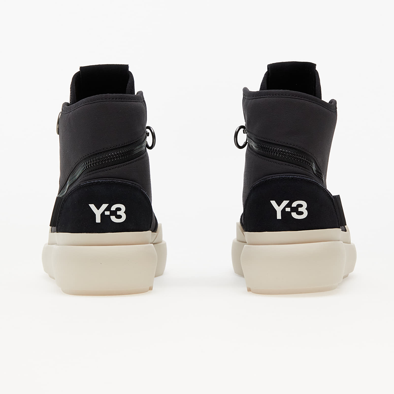 Încălțăminte și sneakerși pentru bărbați Y-3 Ajatu Court High Black/ Black/ Clear Brown