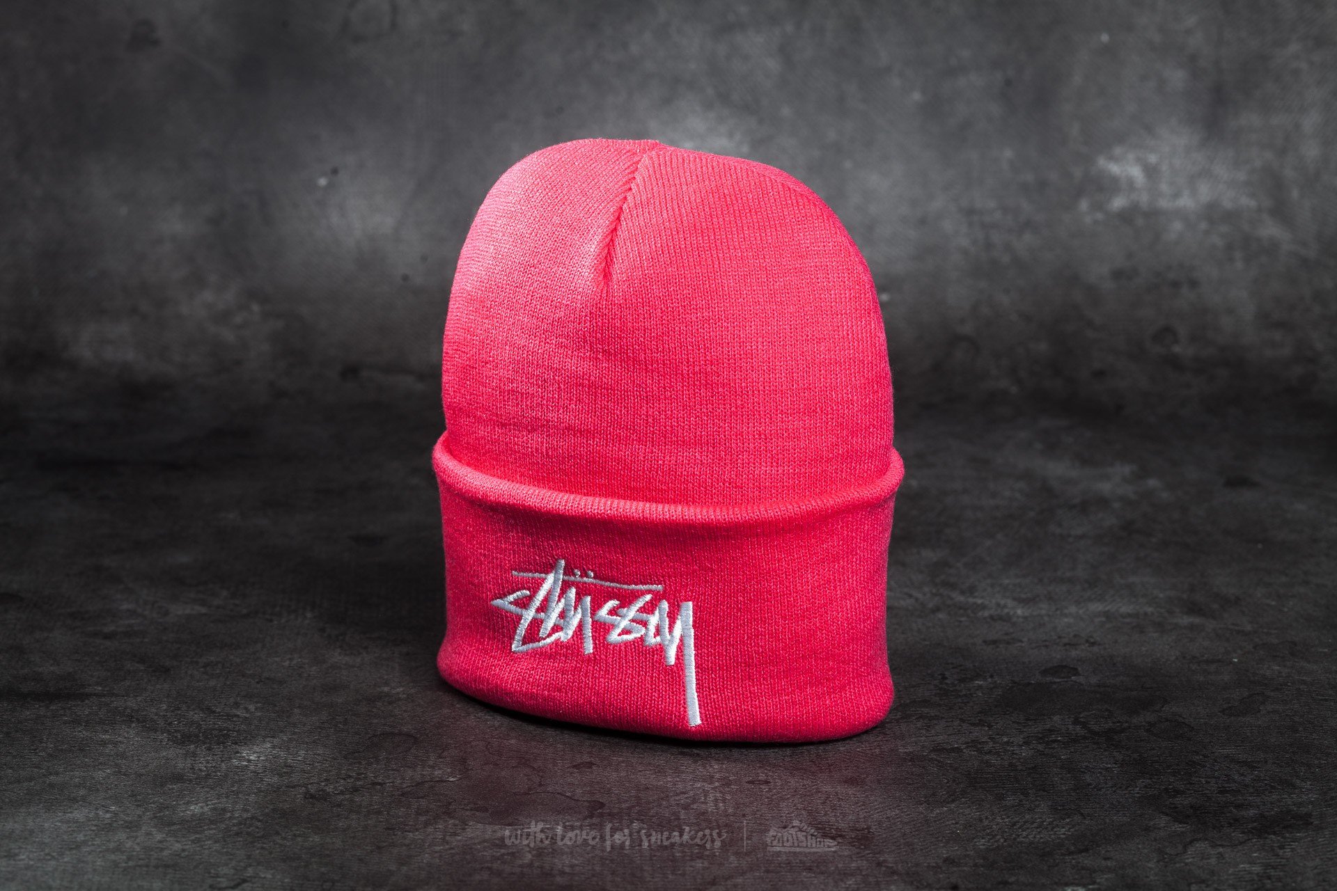 Hats St ssy Stock Cuff Beanie Pink Footshop