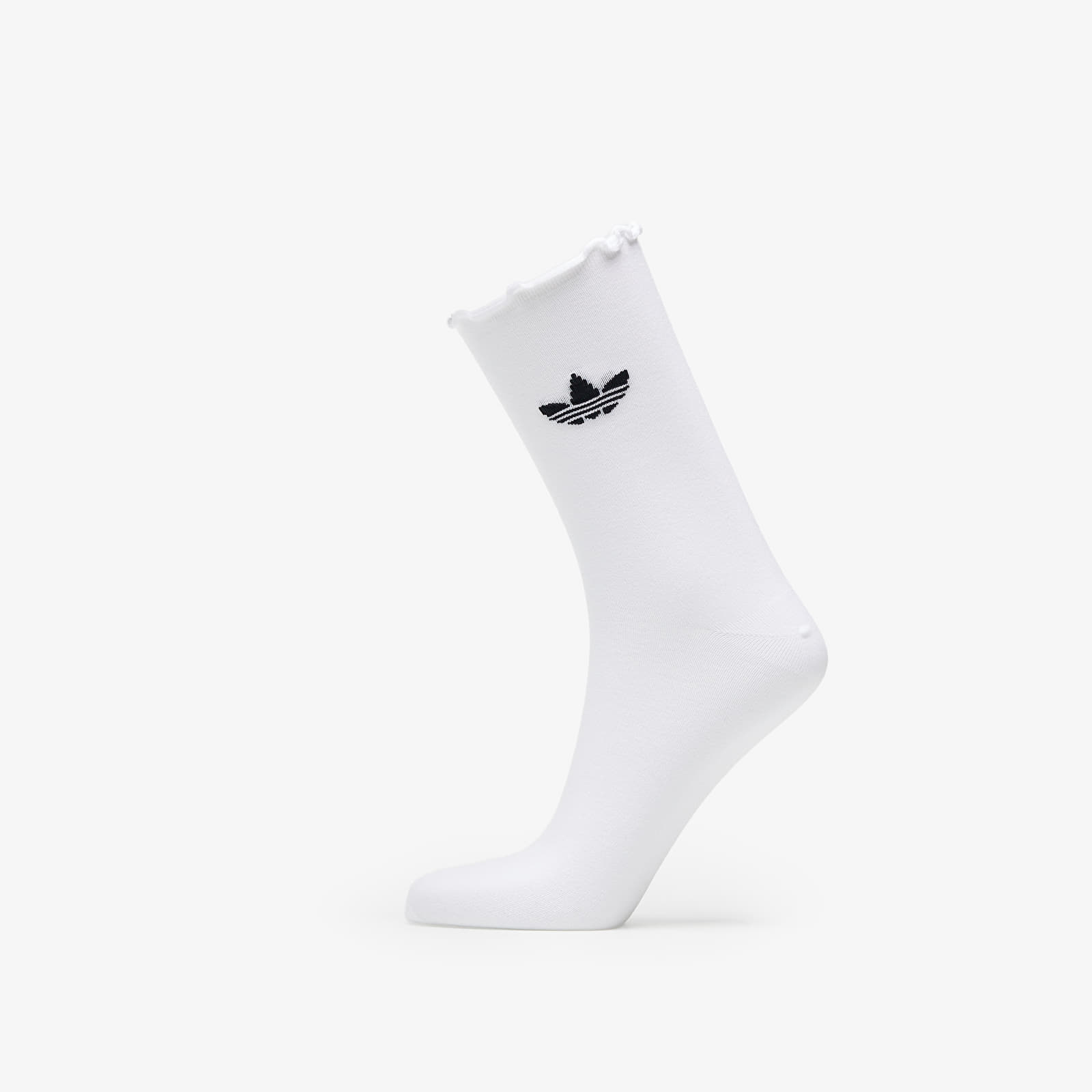 Zoknik adidas Semi-Sheer Ruffle Crew Socks 2-Pack White/ Black
