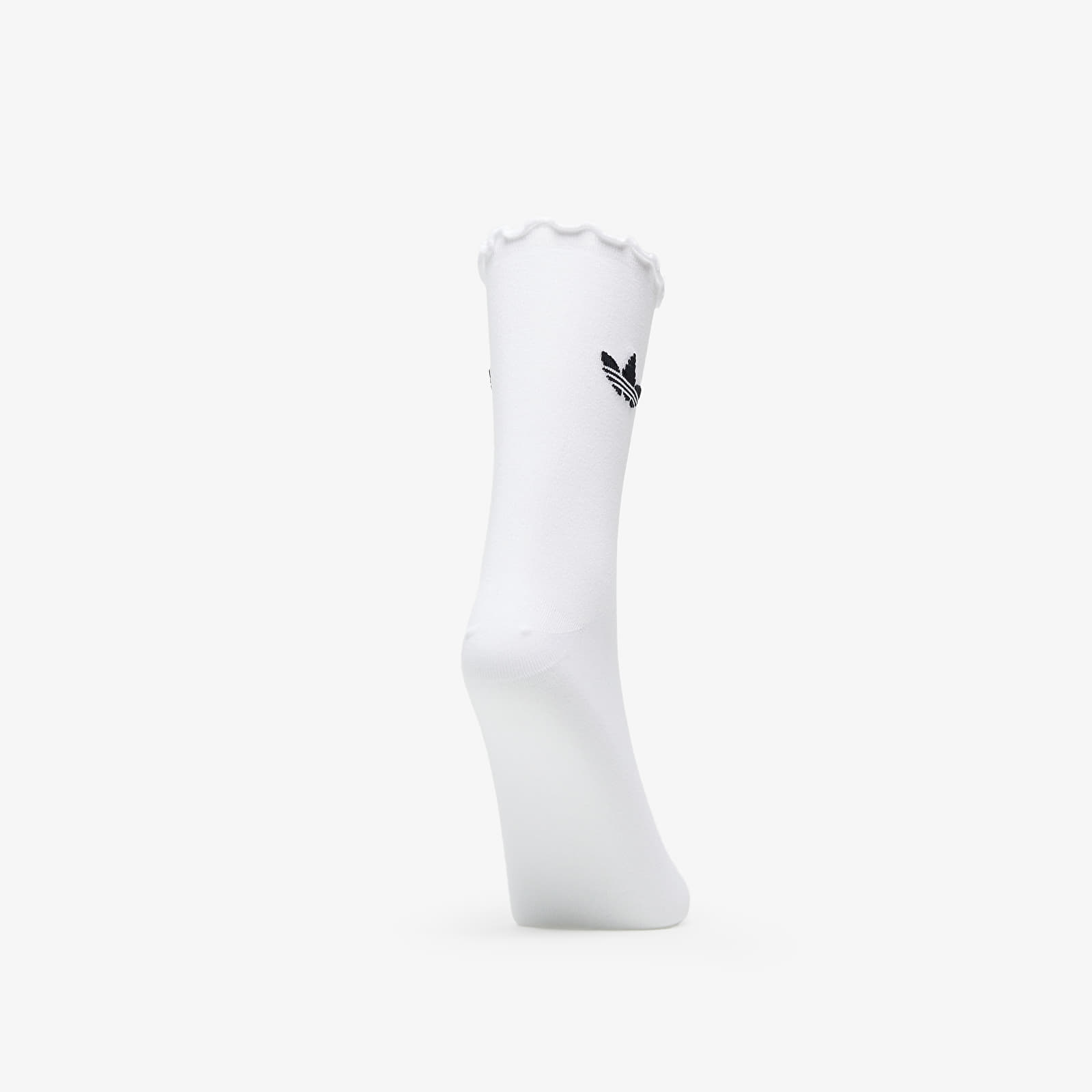 Zoknik adidas Semi-Sheer Ruffle Crew Socks 2-Pack White/ Black