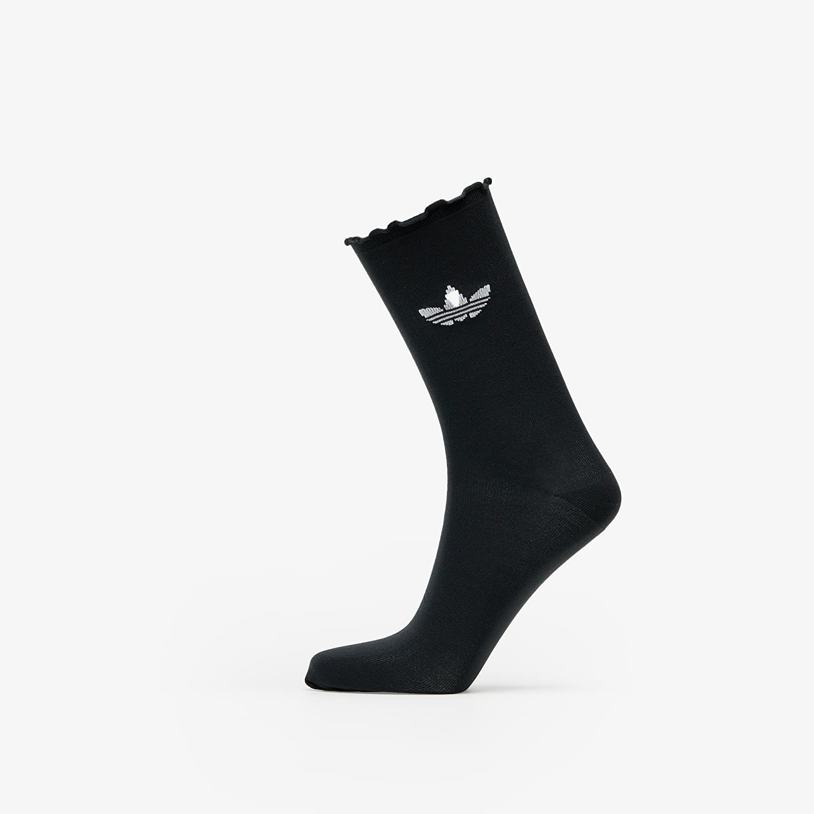 Zoknik adidas Semi-Sheer Ruffle Crew Socks 2-Pack White/ Black