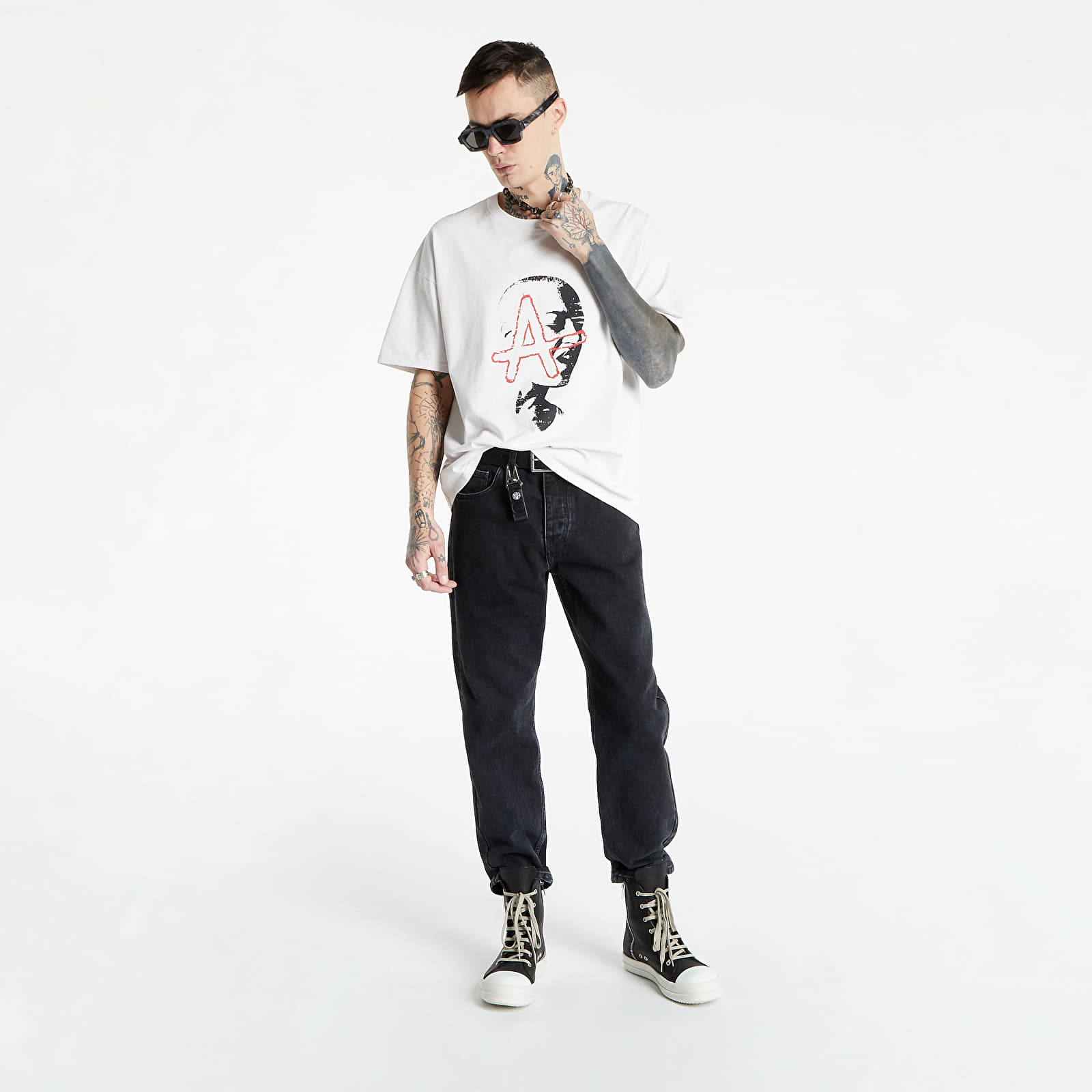 T-shirts Footshop x APEX Join The Alliance UNISEX T-Shirt Chalk White/ Black/ Red
