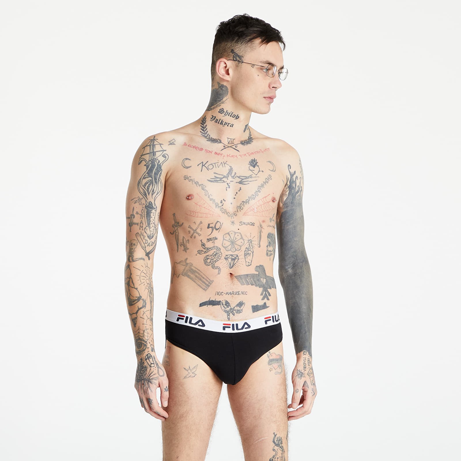 Pánske spodní prádlo FILA Man Briefs 2-Pack Black
