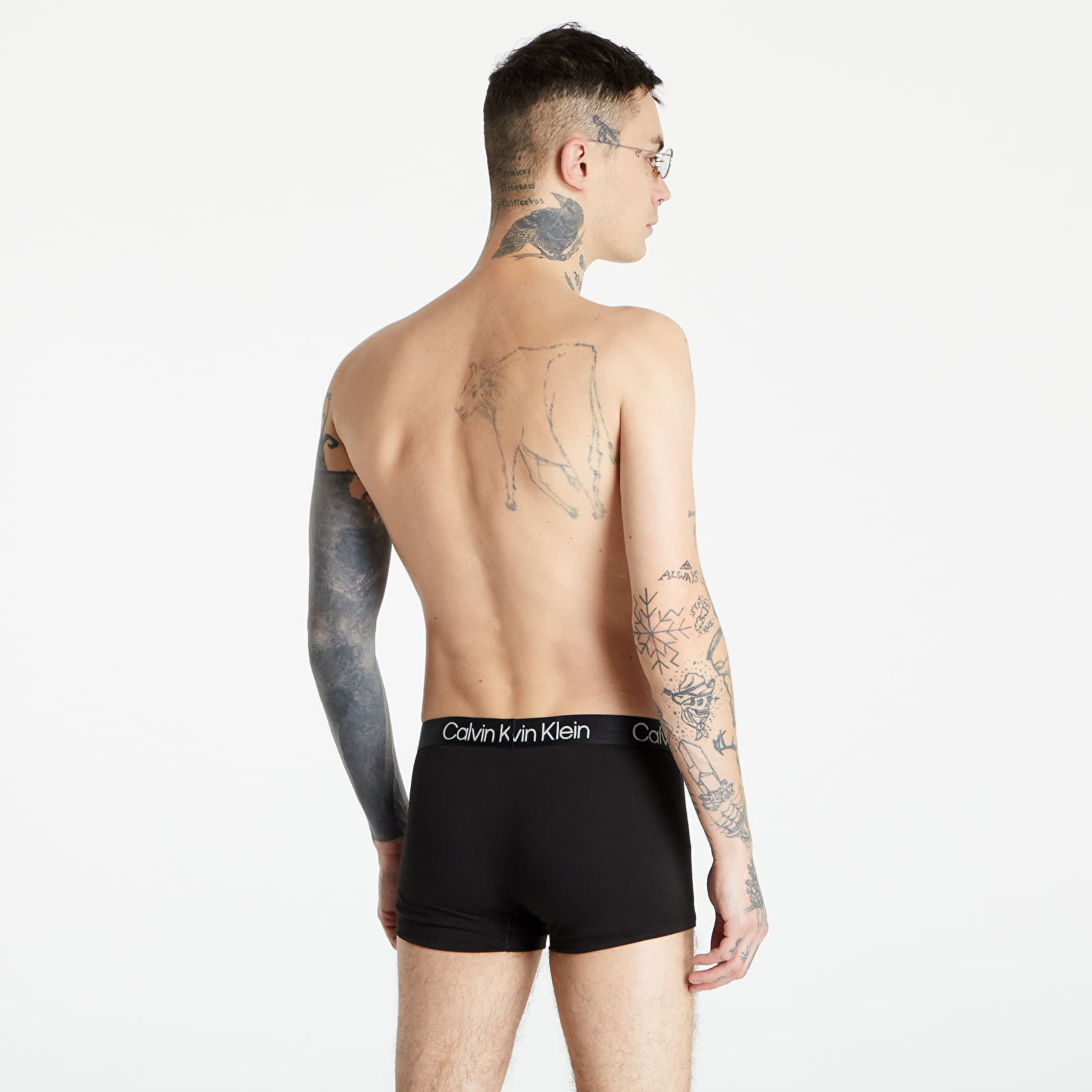 Boxeralsó Calvin Klein Structure Cotton Trunk 3-Pack Black