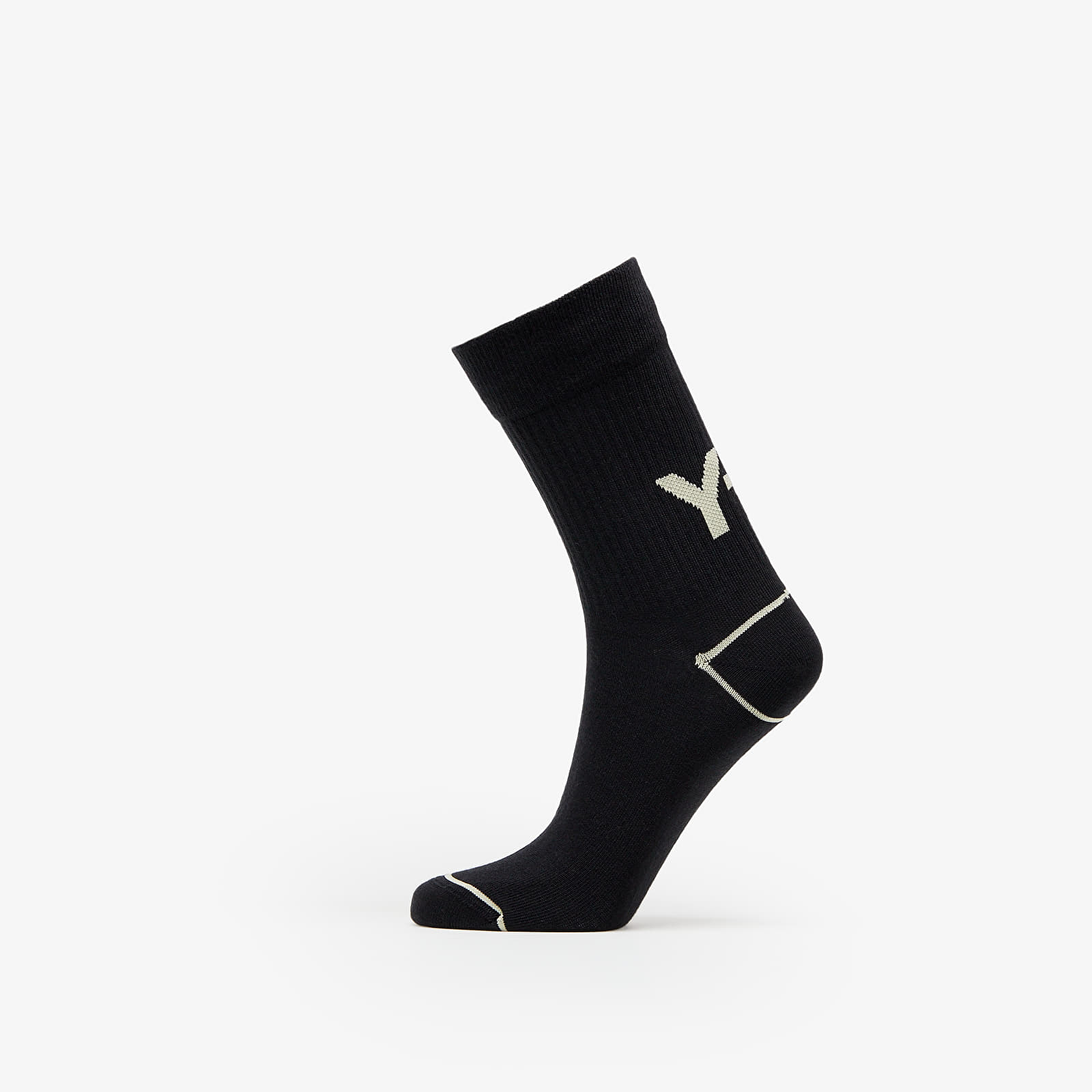 Șosete Y-3 T Socks Hi Black/ Easy Yellow