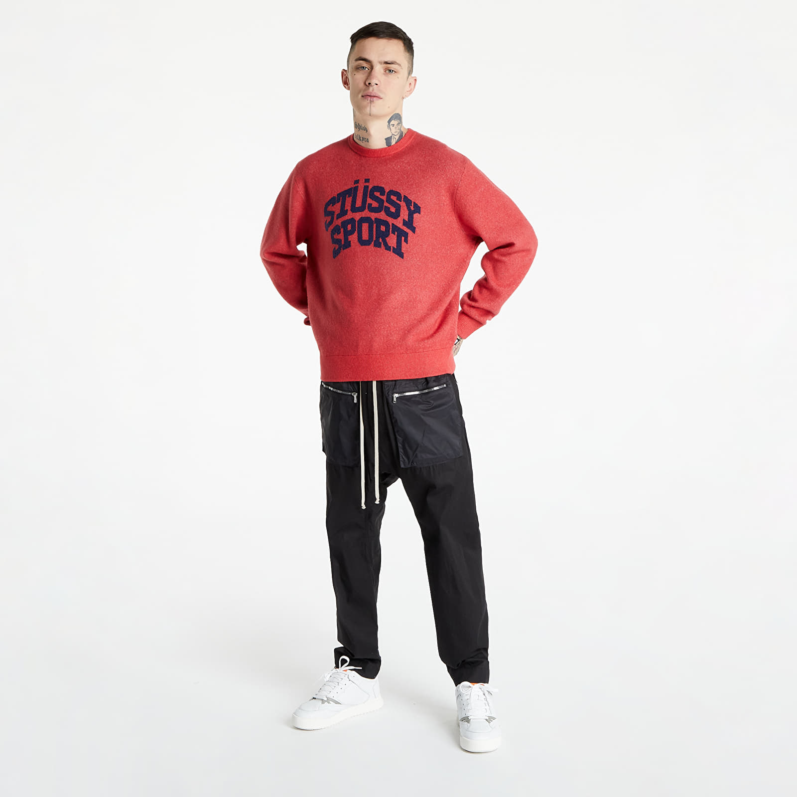 Red stussy sweatshirt top