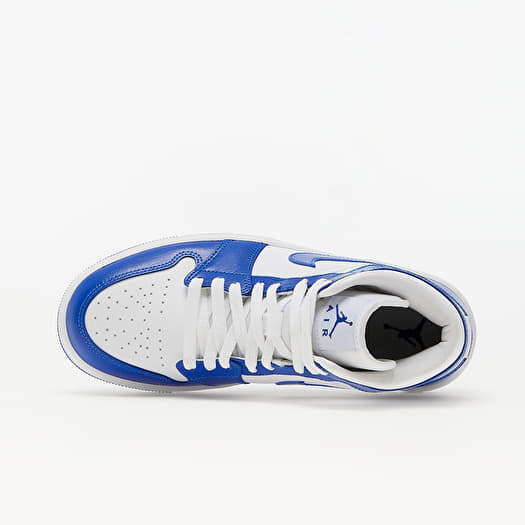 air jordan 1 mid white white hyper royal