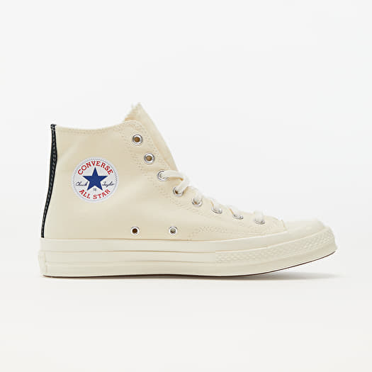 Men s shoes Converse x Comme des Garcons PLAY Chuck 70 Hi Milk White High Risk Red Footshop