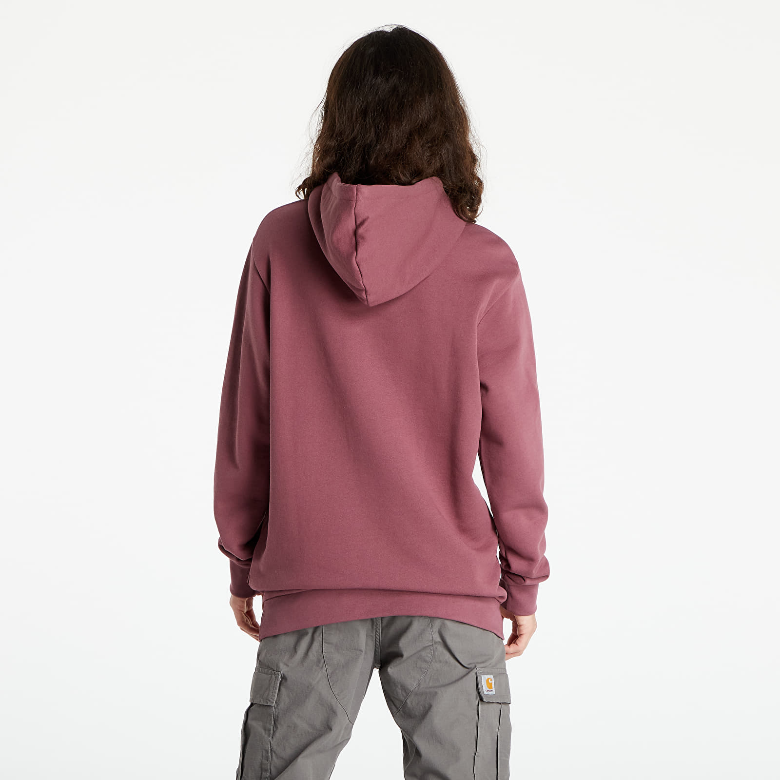 Džemperiai su gobtuvais ir džemperiai adidas Trefoil Hoodie Quiet Crimson/ White